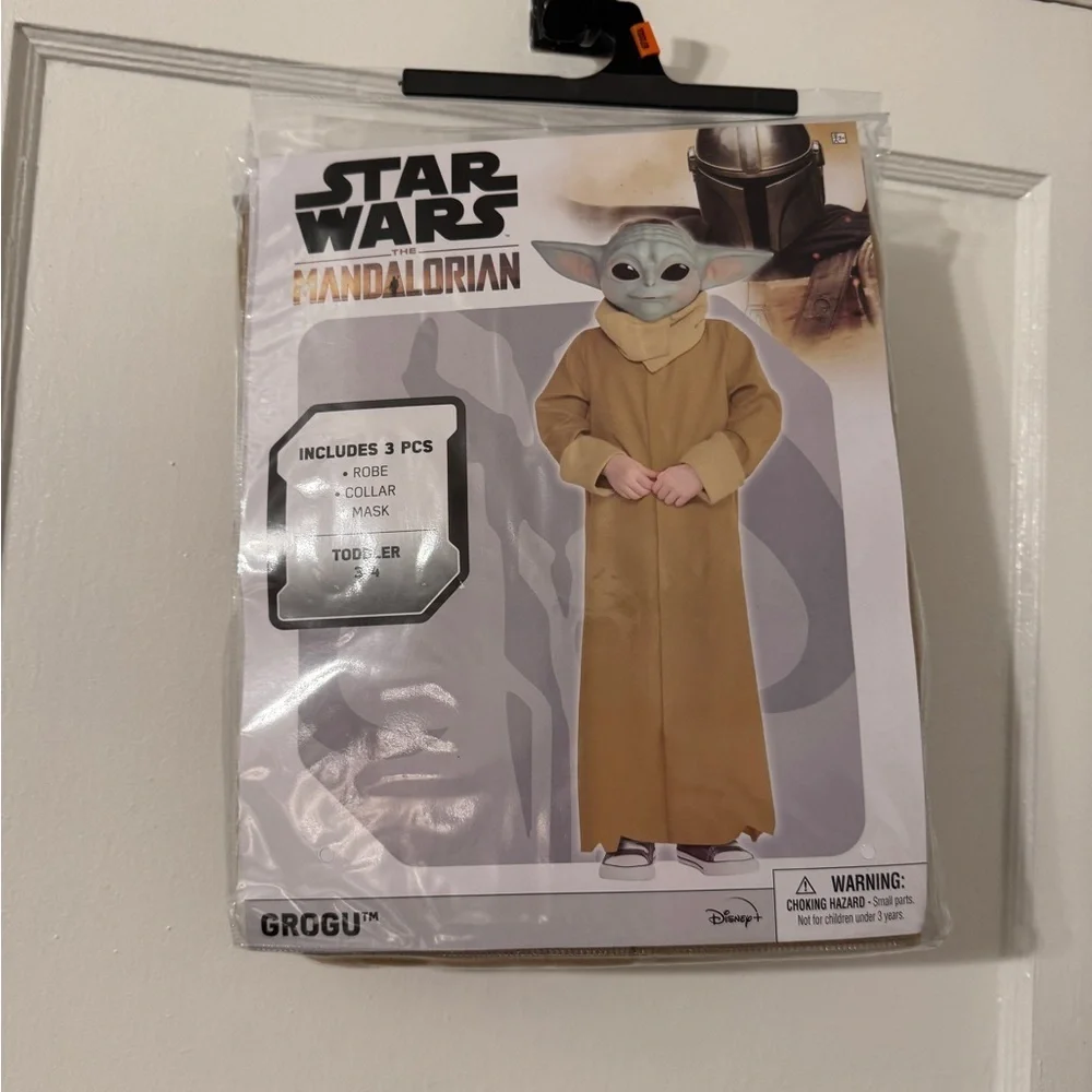 Star Wars Grogu Mandalorian Kids Costume NWT toddler 3/4 - Picture 2 of 5